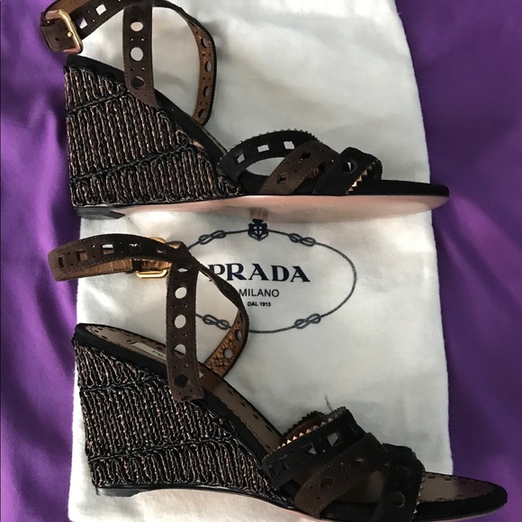 Authentic Prada wedges like new - Picture 2 of 5